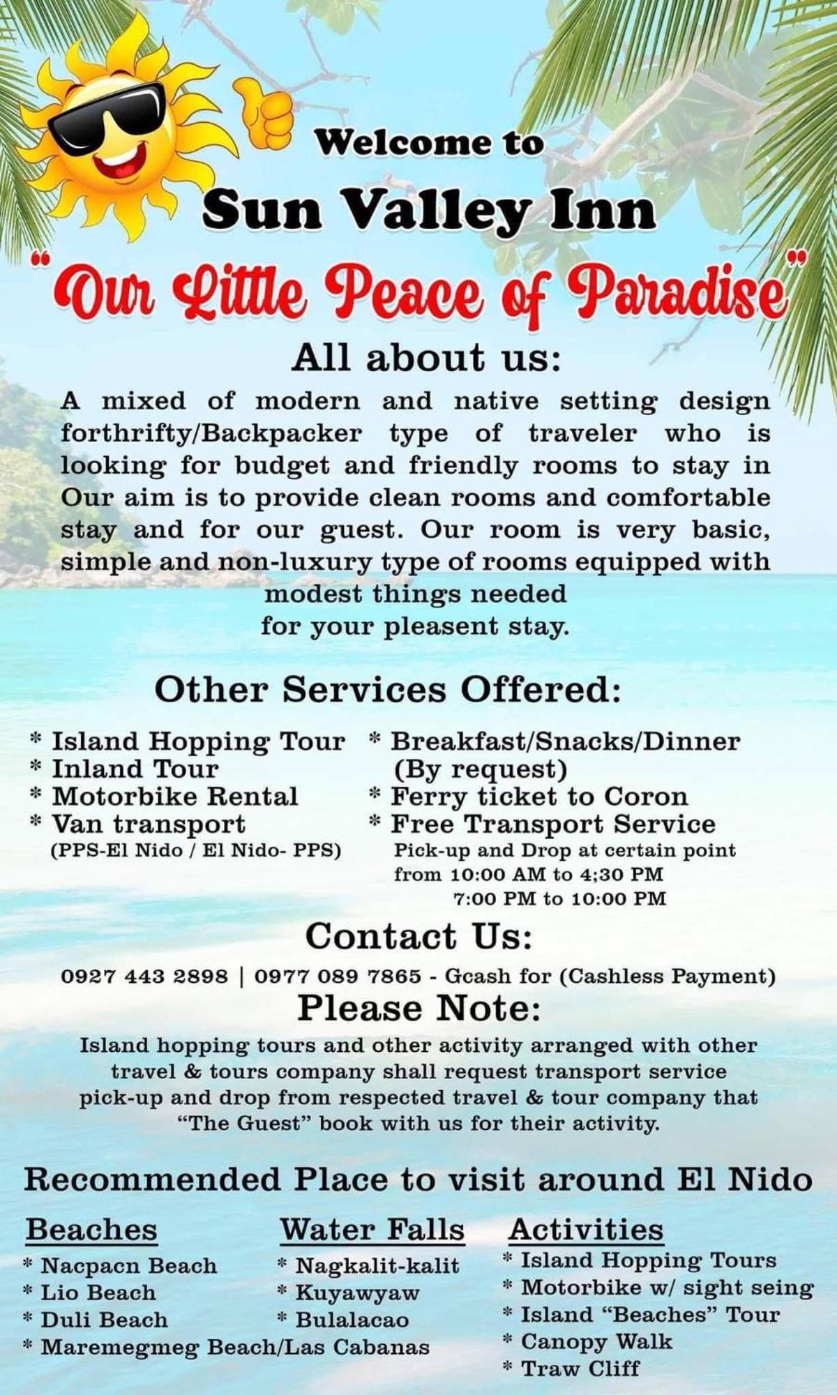 El Nido Hostel Sun Valley Bagian luar foto